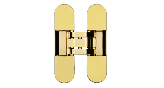 INVISA 3D Adjustable Concealed Hinges, Polished Gold