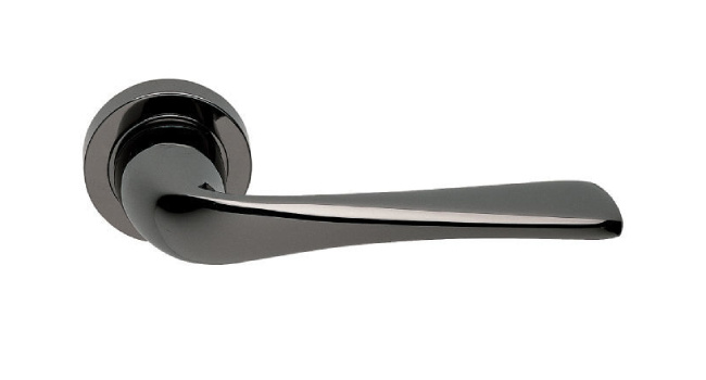 Cielo Italian Luxury Interior Door Handle, Black Chrome
