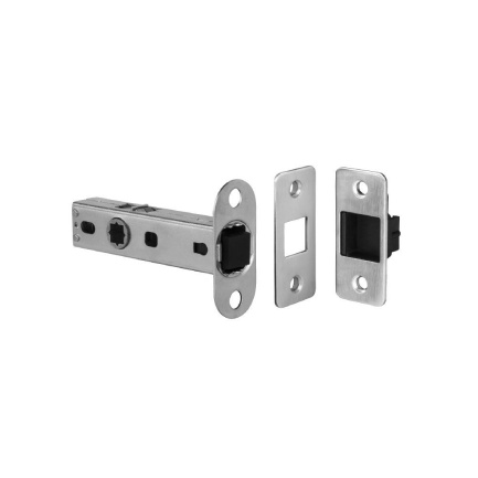 Click Magnetic Tubular Latch With Privacy Function, Satin Chrome
